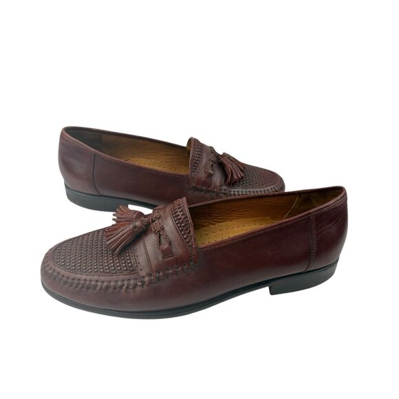 *Sandro Kappa Comfort Tassle Loafer Dress Shoes Mens 10D Oxblood Leather Classic main image 15